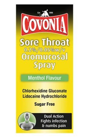 Covonia Sore Throat Spray - 0.2%/0.05% w/v Oromucosal Menthol Spray 30ml