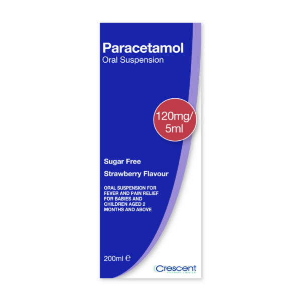 Buy Paracetamol 120mg/5ml Sugar Free Oral Suspension - 200ml Online