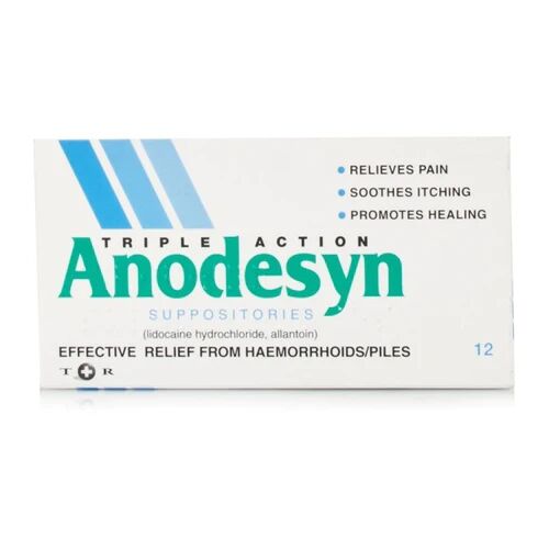 Anodesyn Suppositories – 12 Suppositories