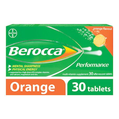 Buy Berocca Performance Effervescent Orange Flavour - 30 Tablets Online