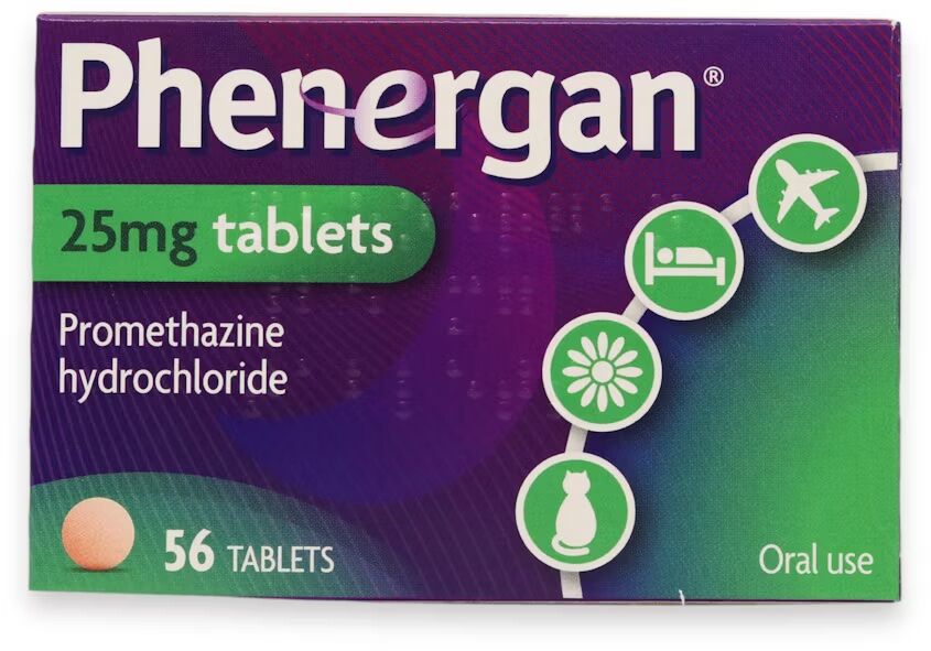 Buy Phenergan Antihistamine 25mg - 56 Tablets Online
