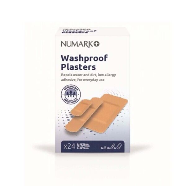 Buy Numark Washproof Assorted Plasters – 24 Plasters Online