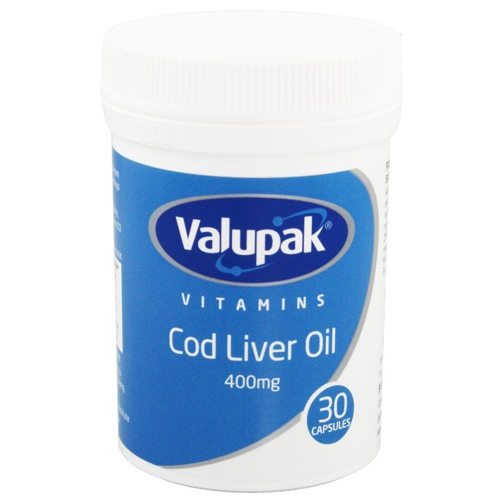 Valupak Cod Liver Oil 400mg – 30 Capsules
