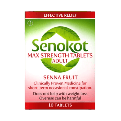 Senokot Max Strength Tablets - 10 Tablets